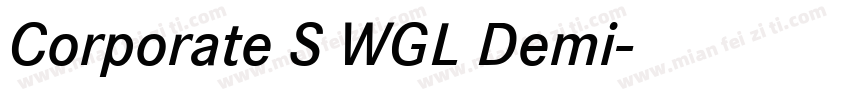 Corporate S WGL Demi字体转换